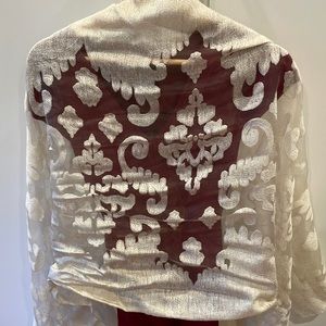 White scarf - could be cream